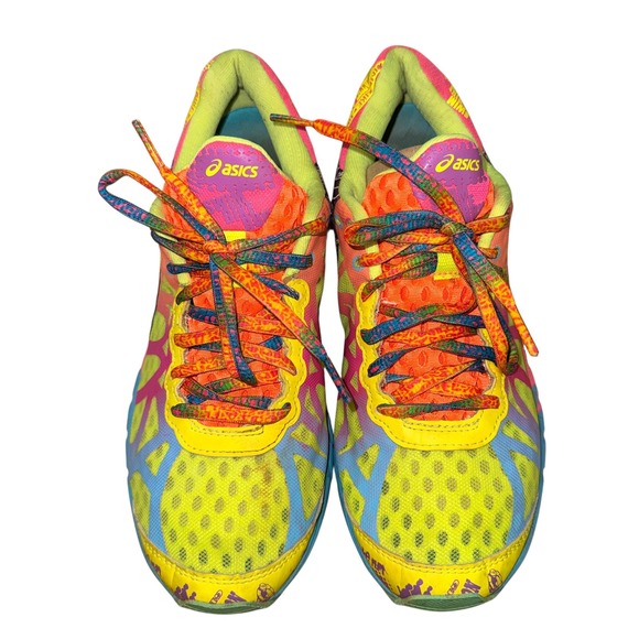 ASICS Gel-Noosa Tri 9 Womens 8 Pre-Owned Running Shoes Multi-Color Neon T458N - Picture 7 of 14